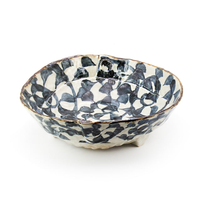 Premium Ceramic Bowl with Navy Pattern