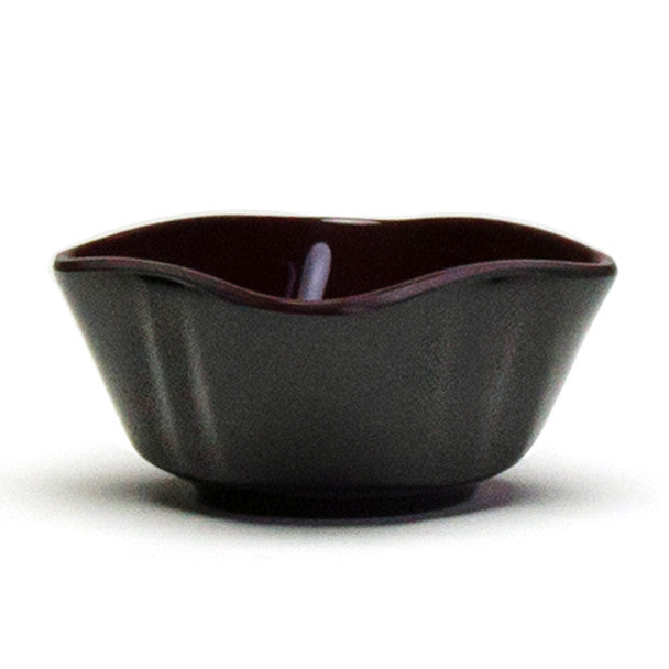 Melamine Square Bowl, 12pc, 3-1/2" (Black/Brown)