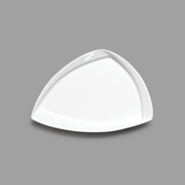 Triangle Ceramic Plate Set of 6 - White