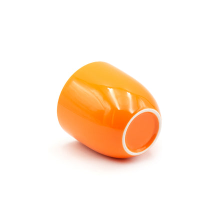 Orange Porcelain Teacup 3"H