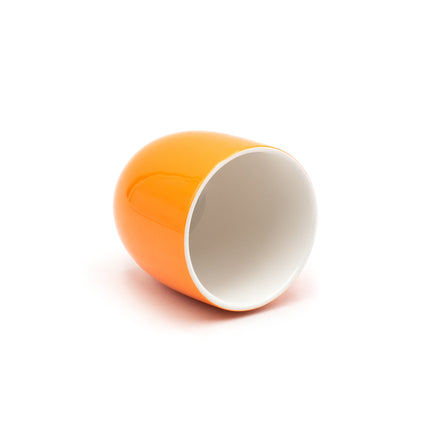 Orange Porcelain Teacup 3"H