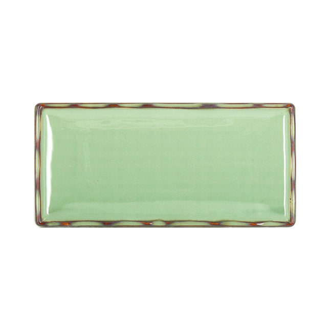 Japanese Green Ceramic Sushi Plate Set of 6