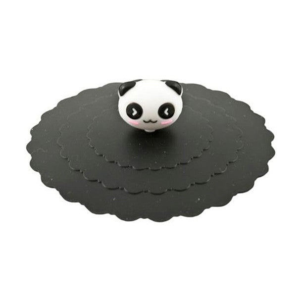 Panda Lid for Cups and Mugs - Silicone, Black