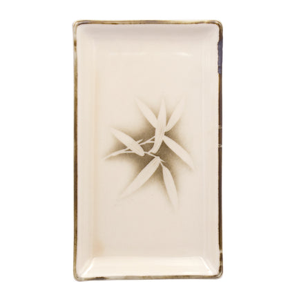 Rectangular Leaf Foliage Plate Set of 2, Brown 11"x5"