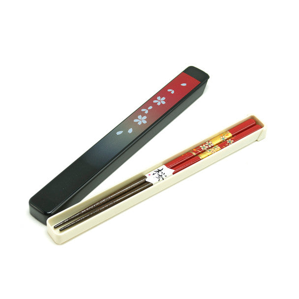 Red Chopstick with Case