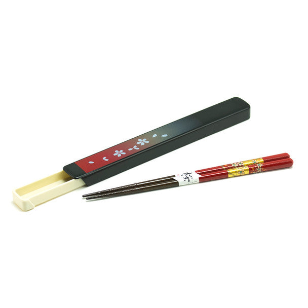 Red Chopstick with Case