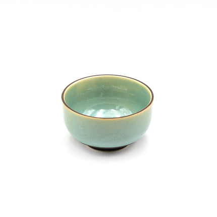 Two Tone Soup Bowl 5"D - Blue Green Brown