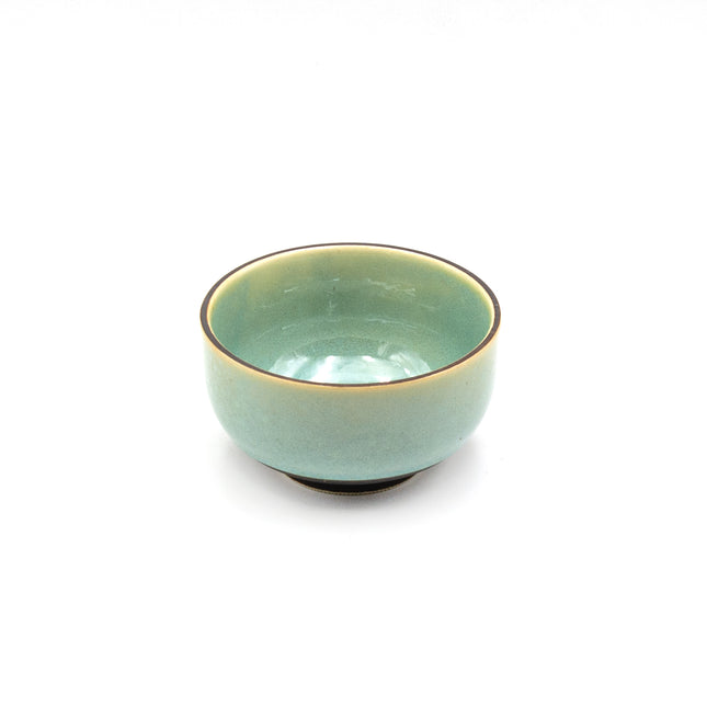 Two Tone Soup Bowl 5"D - Blue Green Brown