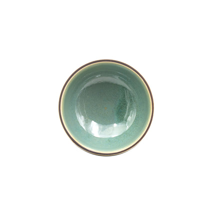 Two Tone Soup Bowl 5"D - Blue Green Brown