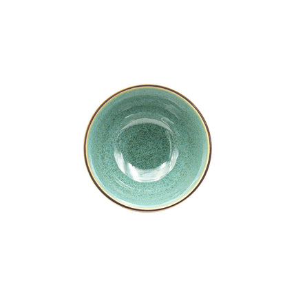 Two Tone Rice Bowl 4"D - Blue Green Brown