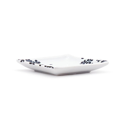 Black Cherry Blossoms Square Plate 5"D