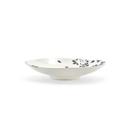 Black Cherry Blossoms Plate 5.25"D