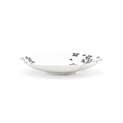 Black Cherry Blossoms Plate 6.25"D
