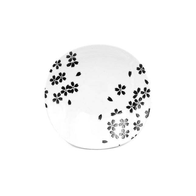 Black Cherry Blossoms Plate 6.25"D