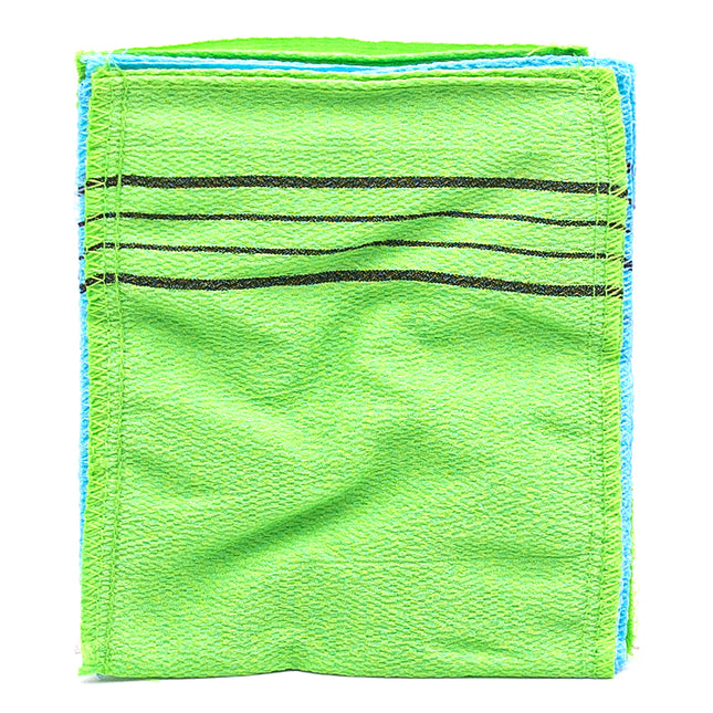 Via Beauty Square Exfoliating Bath Mitt - 4pc