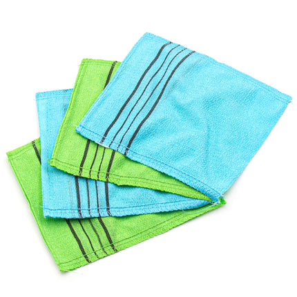 Via Beauty Square Exfoliating Bath Mitt - 4pc
