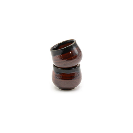 Japanese 5pc Ceramic Sake Set - Brown