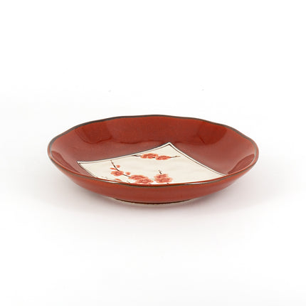 Japanese Sakura Flower Ceramic Small Deep Plate Set of 6