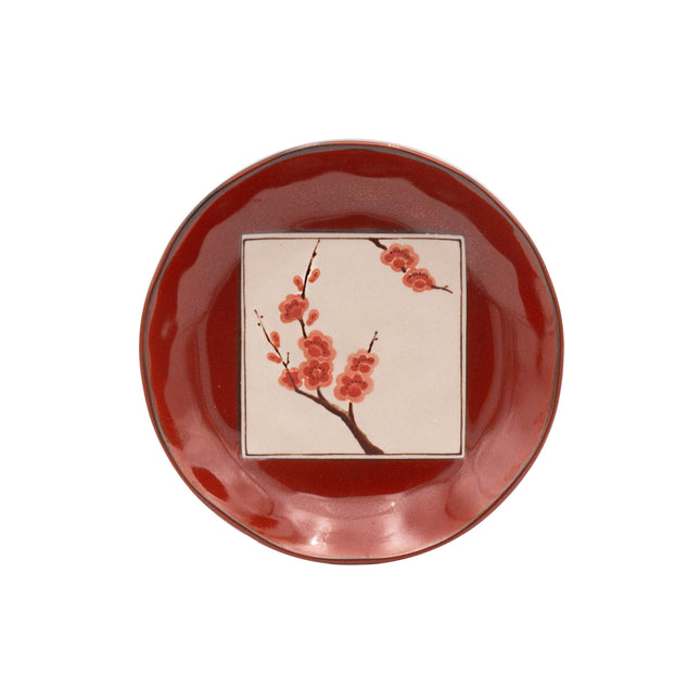 Japanese Sakura Flower Ceramic Small Deep Plate Set of 6