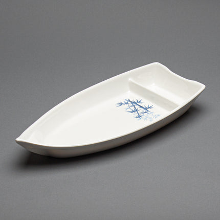 Melamine Sushi Boat, 5pc, 15.25" x 7" (Elegant Blue Bamboo)