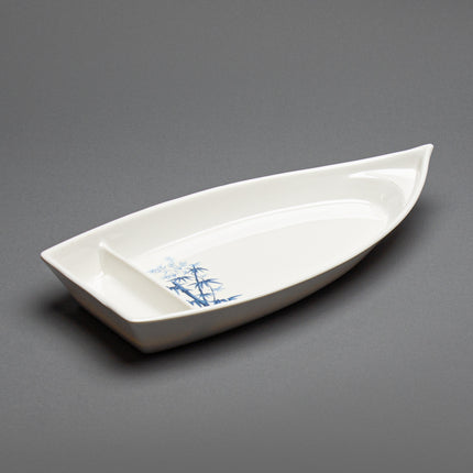 Melamine Sushi Boat, 5pc, 15.25" x 7" (Elegant Blue Bamboo)