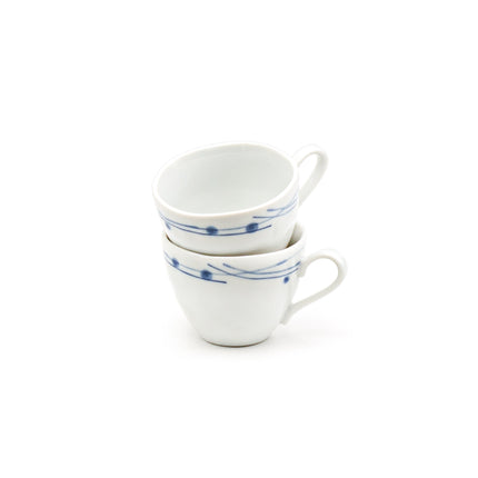Kansai Yamamoto Blue & White Coffee Cup and Saucer Set