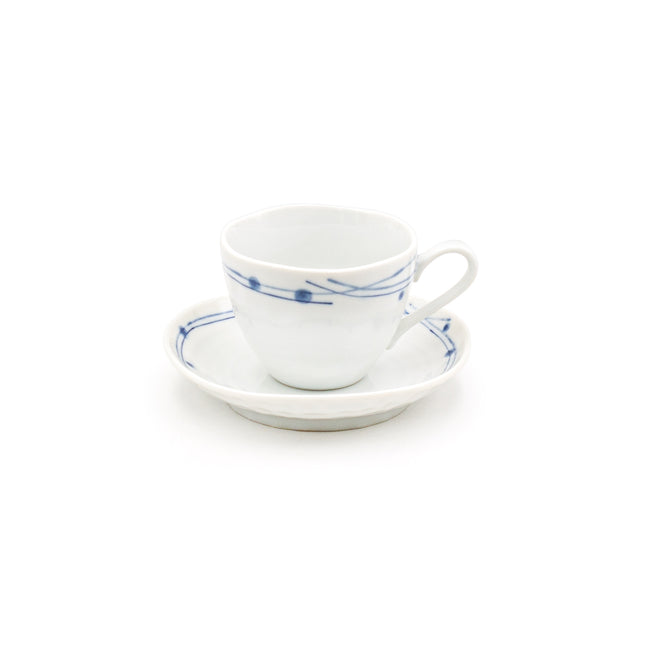 Kansai Yamamoto Blue & White Coffee Cup and Saucer Set