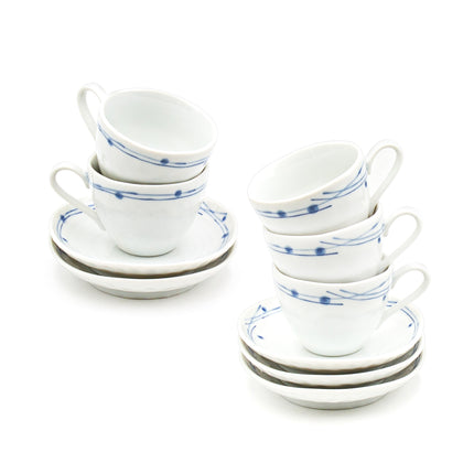Kansai Yamamoto Blue & White Coffee Cup and Saucer Set
