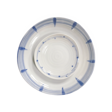 Kansai Yamamoto Blue & White Plates Set 6pc