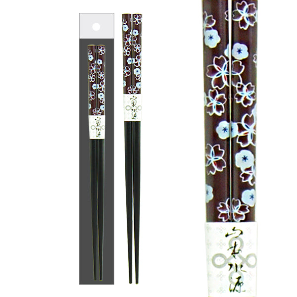 Blue Brown Floral Chopsticks