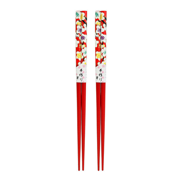 Red Petite Blossom Chopsticks 2pc Set