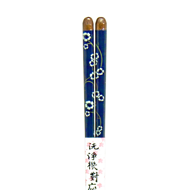 Navy White Blossom Chopsticks 2pc Set