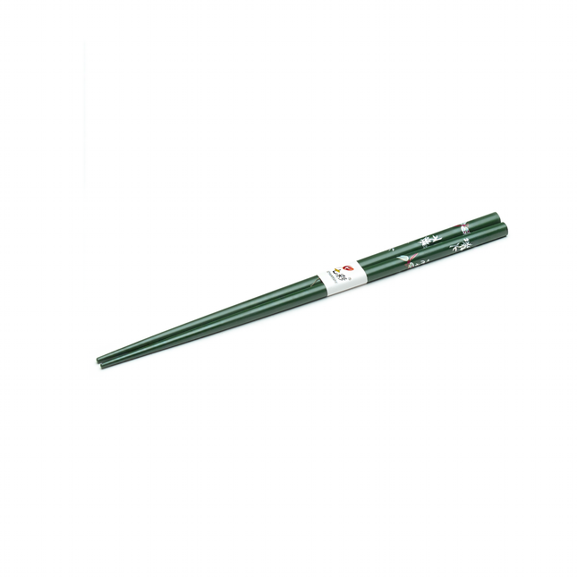 Dragonfly Wooden Chopstick with Foldable Pouch Bag - Green