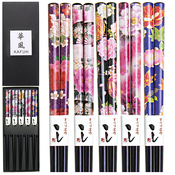 Floral Chopsticks Set of 5