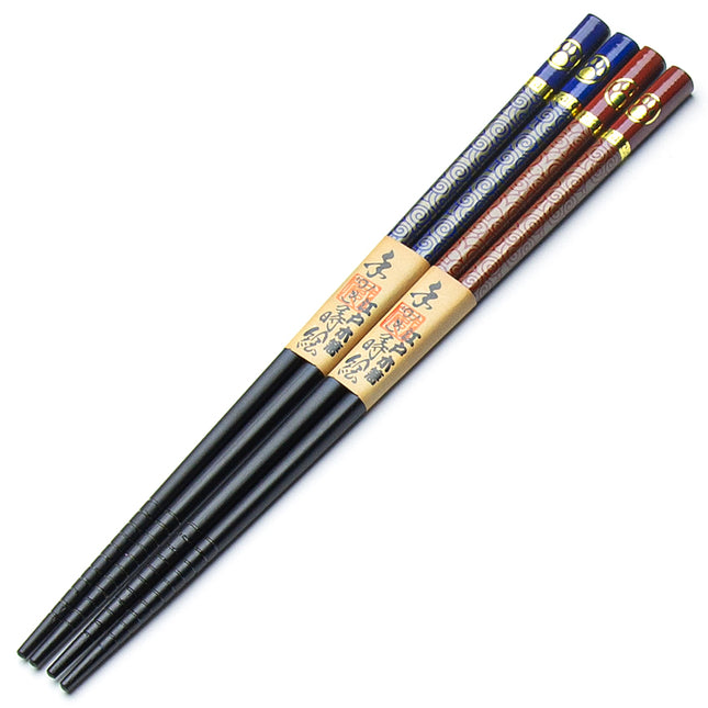 Red & Blue Chopstick Set 2 Pairs