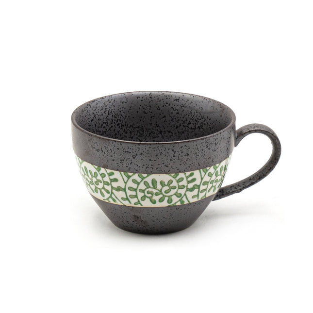 Green Vine Band Ceramic Mug