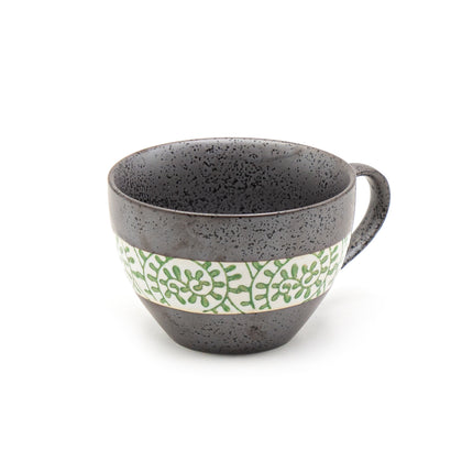 Green Vine Band Ceramic Mug