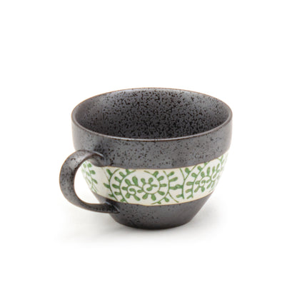 Green Vine Band Ceramic Mug