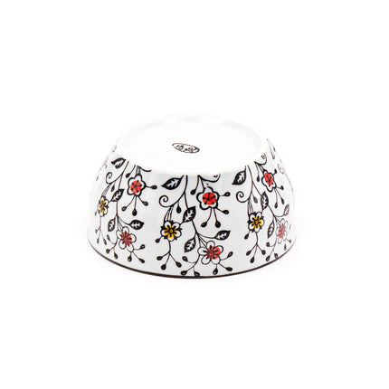 Floral Round Bowl with Lid 5"D