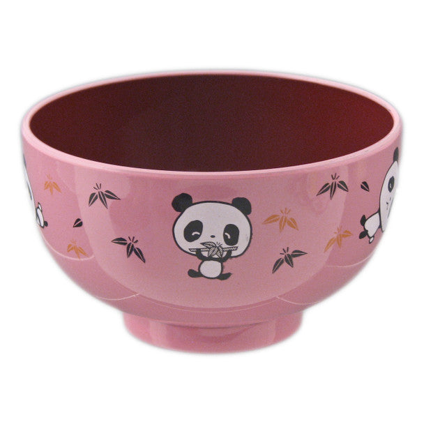 Kids Panda Bowl 3.75"D Lacquer, Pink