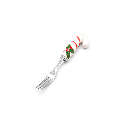 Christmas Candy Cane Dessert Fork 4pc Set