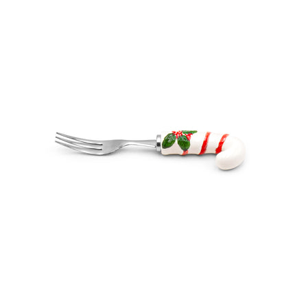 Christmas Candy Cane Dessert Fork 4pc Set