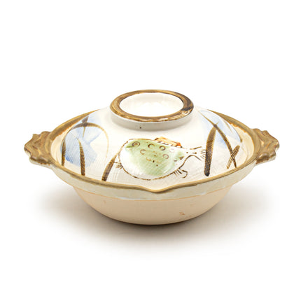 Japanese Donabe Ceramic Pot 10"D