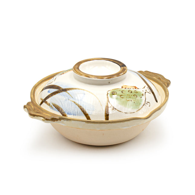Japanese Donabe Ceramic Pot 10"D