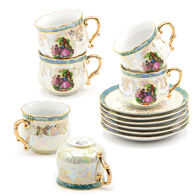 Vintage Coffee Cup Set 12PC