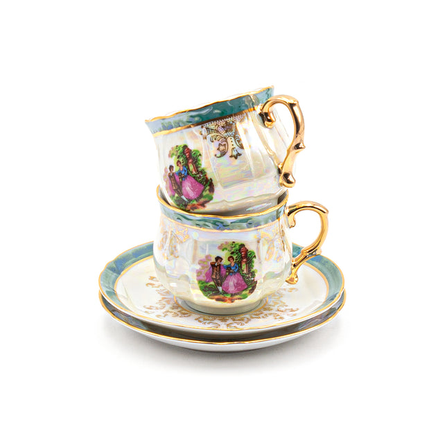 Vintage Coffee Cup Set 12PC