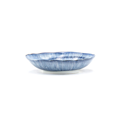 Japanese Elegant Blue Oval Plate, Set of 2