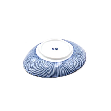 Japanese Elegant Blue Oval Plate, Set of 2