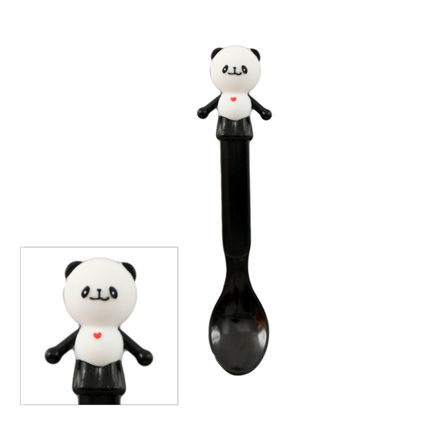 Panda Kids Spoon Silicone Grip, Black