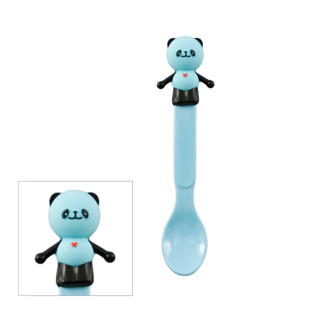 Panda Kids Spoon Silicone Grip, Blue